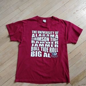 BAMA T shirt by Jerzees, men's size L,Crimson Tide